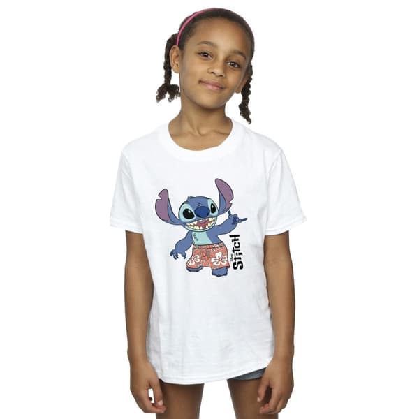 Disney Girls Lilo & Stitch Bermuda Shorts Cotton T-Shirt