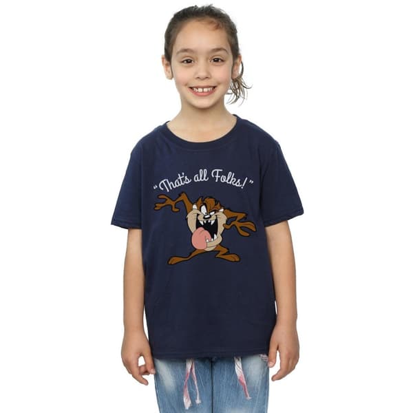 Looney Tunes Taz That´s All Folks T-shirt i bomull för flickor