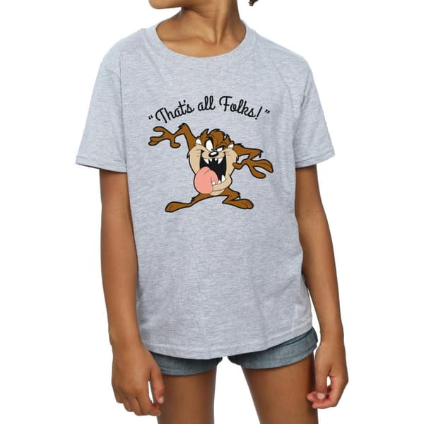 Looney Tunes Taz That´s All Folks T-shirt i bomull för flickor