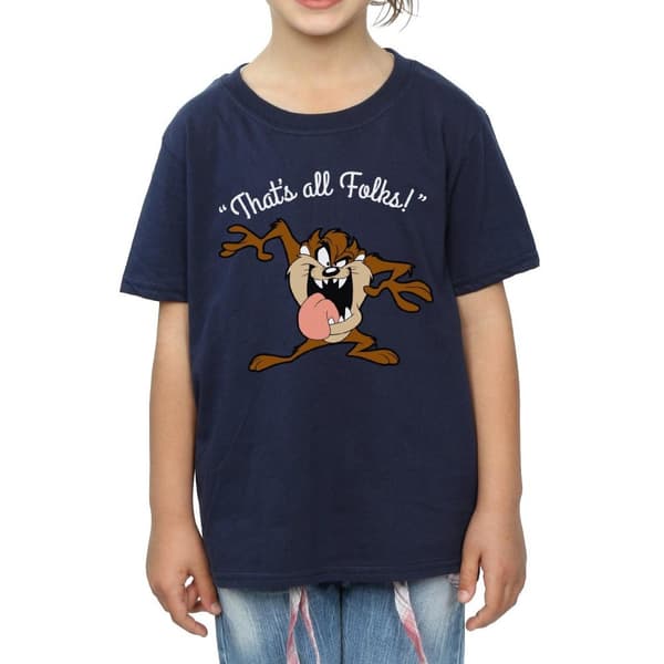 Looney Tunes Taz That´s All Folks T-shirt i bomull för flickor