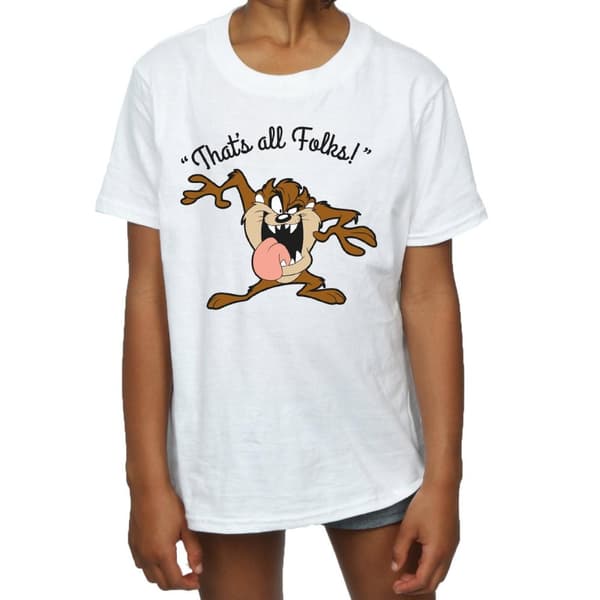 Looney Tunes Taz That´s All Folks T-shirt i bomull för flickor