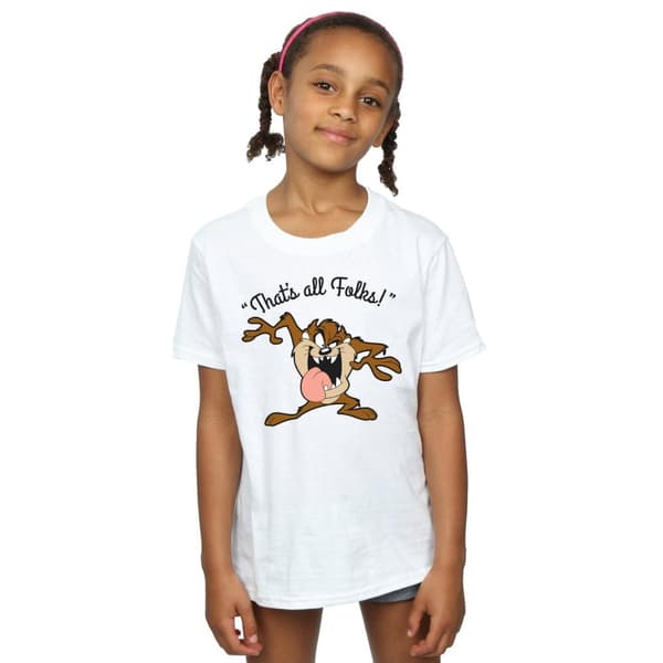 Looney Tunes Taz That´s All Folks T-shirt i bomull för flickor
