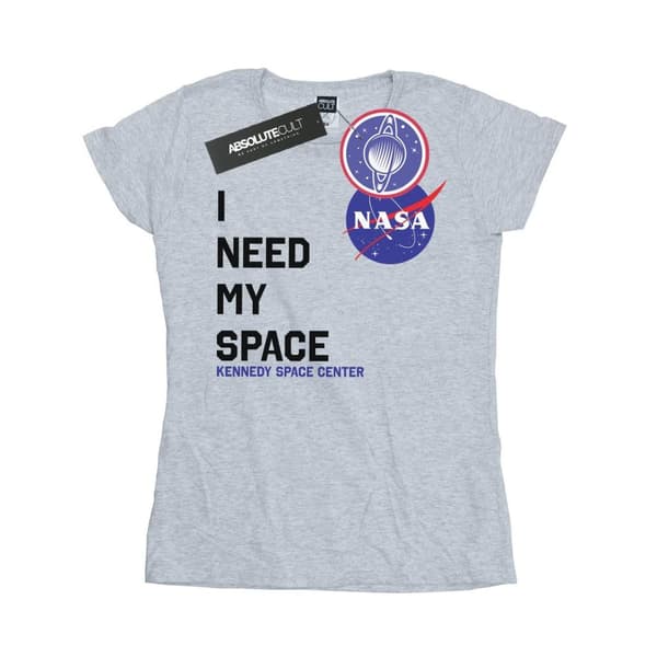 NASA Womens/Ladies I Need My Space Cotton T-Shirt Sports Grey S