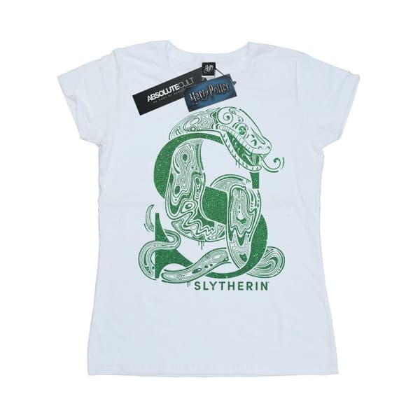 Harry Potter Womens/Ladies Slytherin Glitter Cotton T-Shirt
