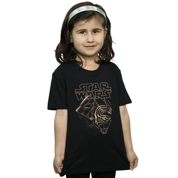 Star Wars: The Rise of Skywalker Star Wars The Rise Of Skywalker Kylo Ren Mask T-shirt i bomull för flickor