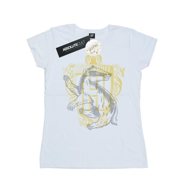 Harry Potter Hufflepuff Badger Crest - bomulls-T-shirt för damer och kvinnor