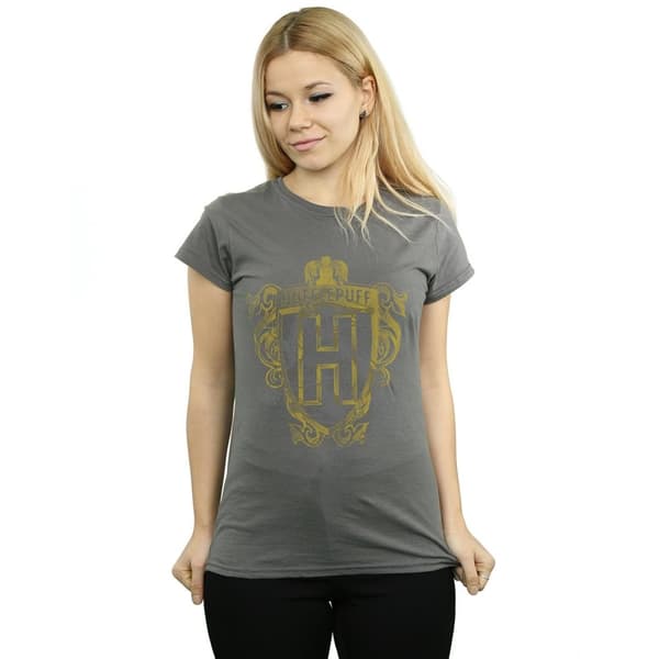 Harry Potter Hufflepuff Badger Crest - bomulls-T-shirt för damer och kvinnor