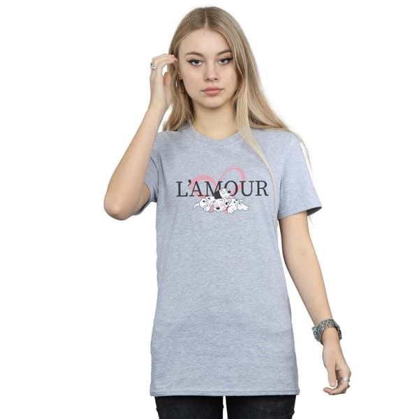 Disney Dam/Tjej 101 Dalmatians L´Amour Boyfriend T-shirt i bomull