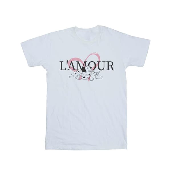 Disney Womens/Ladies 101 Dalmatians L´Amour Cotton Boyfriend T-Shirt