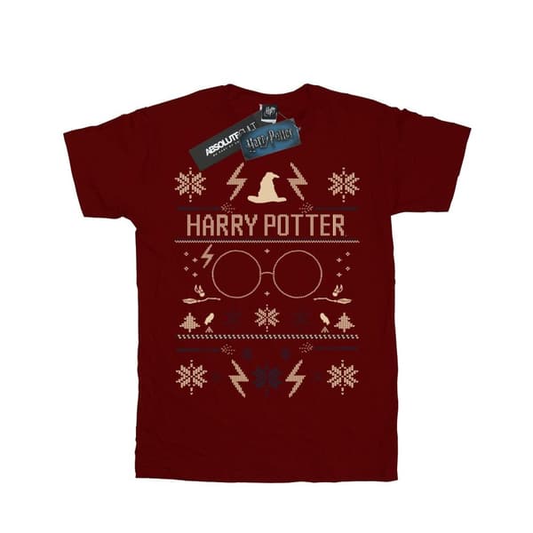 Harry Potter T-shirt med julmönster för pojkar
