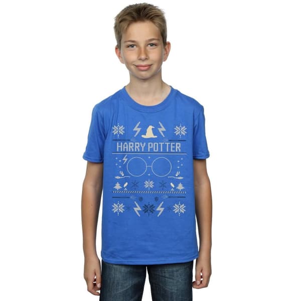 Harry Potter T-shirt med julmönster för pojkar