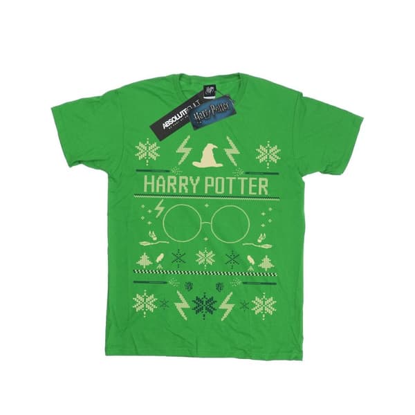 Harry Potter T-shirt med julmönster för pojkar