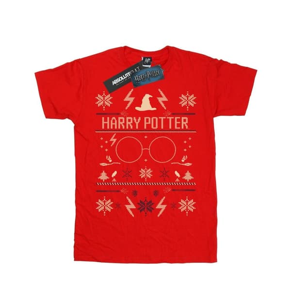 Harry Potter T-shirt med julmönster för pojkar