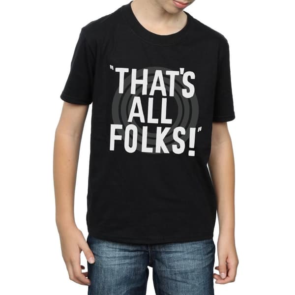 Looney Tunes Boys That´s All Folks Text T-shirt