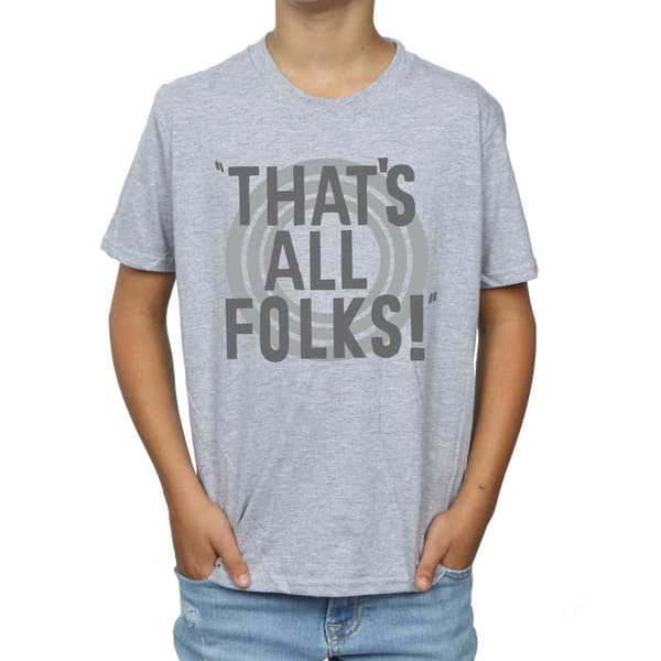Looney Tunes Boys That´s All Folks Text T-shirt