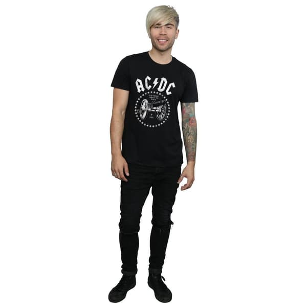 AC/DC T-shirt "Vi saluterar dig" med kanon för herrar