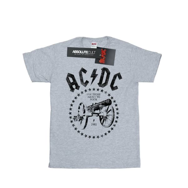 AC/DC T-shirt "Vi saluterar dig" med kanon för herrar
