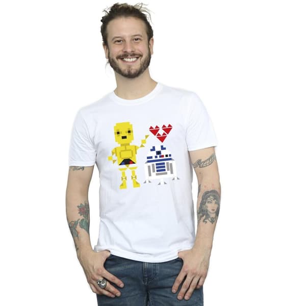 Star Wars Hjärta-robot-T-shirt för herrar