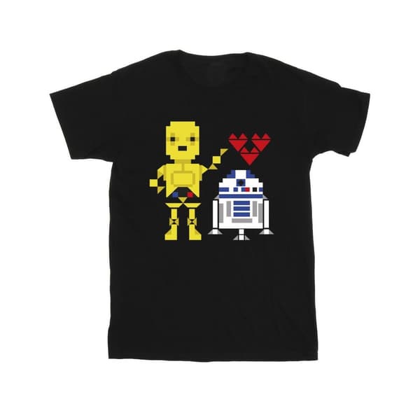 Star Wars Hjärta-robot-T-shirt för herrar