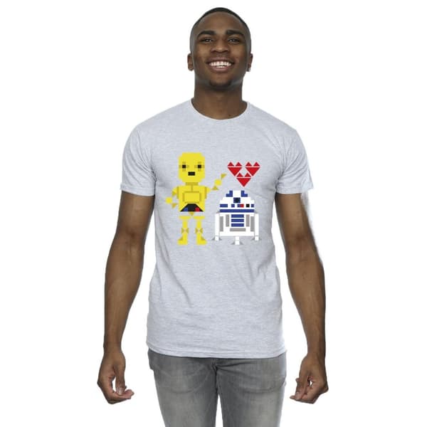 Star Wars Hjärta-robot-T-shirt för herrar