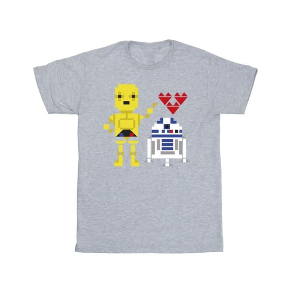Star Wars Hjärta-robot-T-shirt för herrar