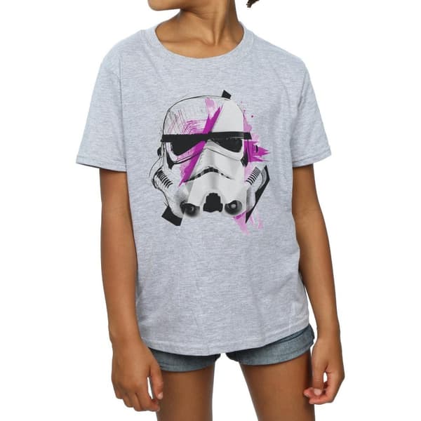 Star Wars Stormtrooper Command Sketch T-shirt i bomull för flickor