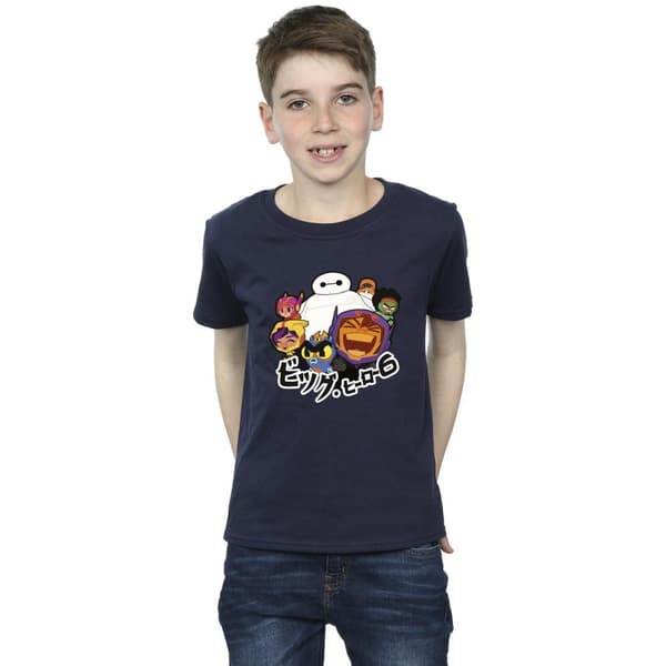 Disney Boys Big Hero 6 Baymax Group Manga T-Shirt