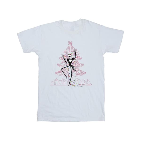 Disney The Nightmare Before Christmas Tree - rosa t-shirt för herrar
