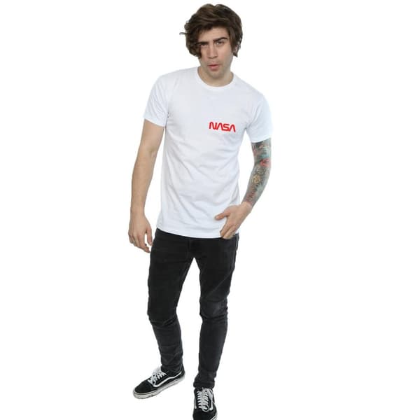 NASA Mens Modern Logo Chest T-Shirt