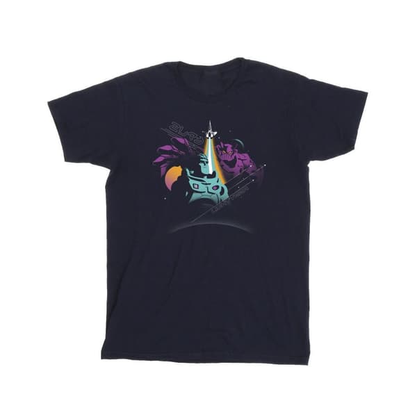 Disney T-shirt i bomull för flickor med Lightyear Zurg i rymden