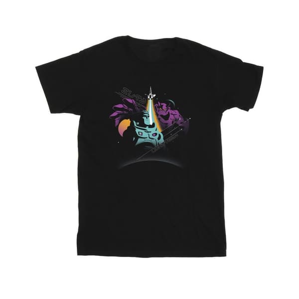 Disney T-shirt i bomull för flickor med Lightyear Zurg i rymden