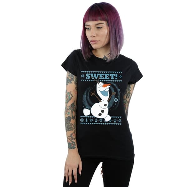 Disney Dam/Tjej Frozen Olaf Sweet Christmas T-shirt i bomull