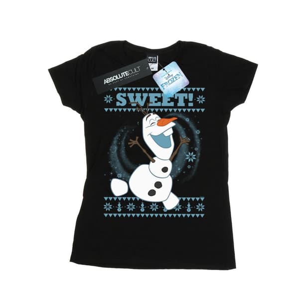Disney Dam/Tjej Frozen Olaf Sweet Christmas T-shirt i bomull
