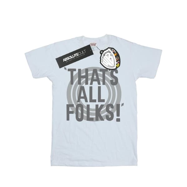 Looney Tunes Girls That´s All Folks Text Bomulls-T-shirt