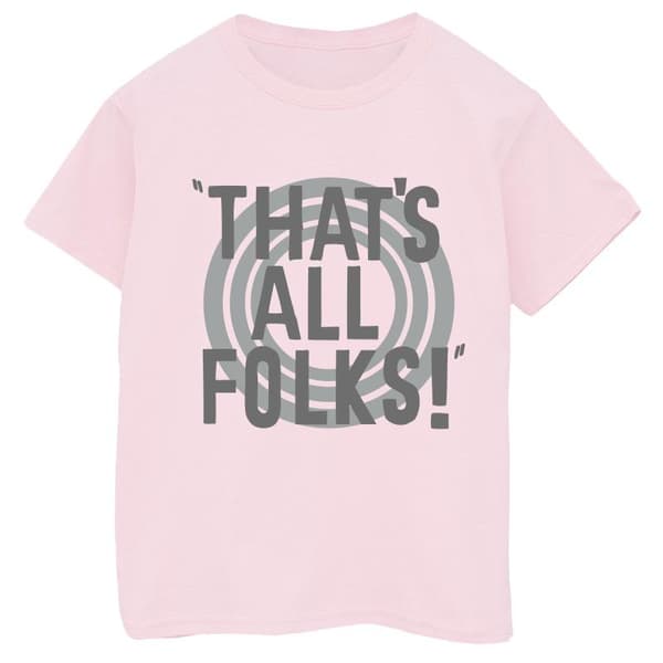 Looney Tunes Girls That´s All Folks Text Bomulls-T-shirt