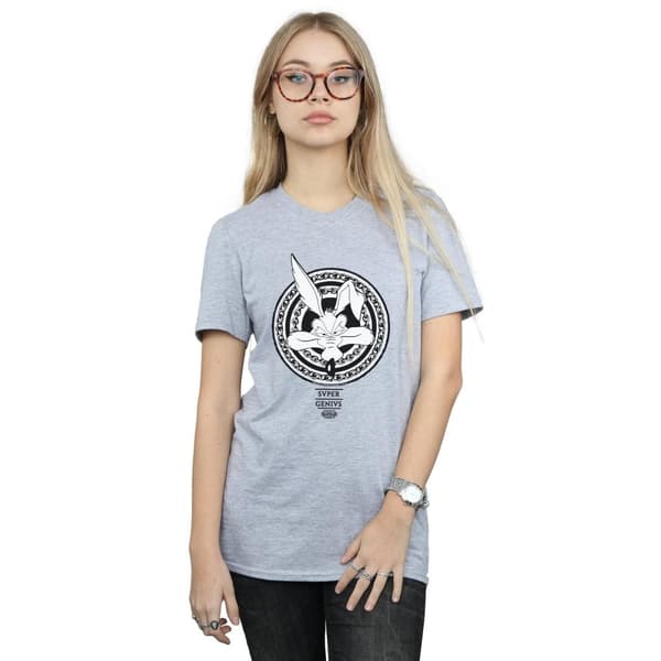 Looney Tunes Dam / Dam Wile E Coyote Super Genius Bomull Boyfriend T-shirt