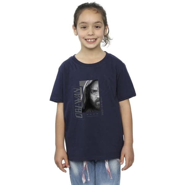 Star Wars Flickor Obi-Wan Kenobi Jedi SciFi Collage Bomulls-T-shirt