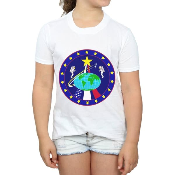 NASA Classic Globe Astronauts bomulls-T-shirt för flickor