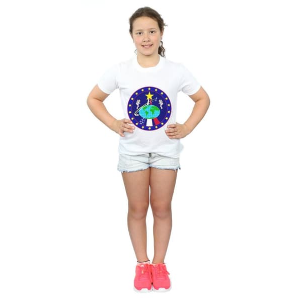 NASA Classic Globe Astronauts bomulls-T-shirt för flickor