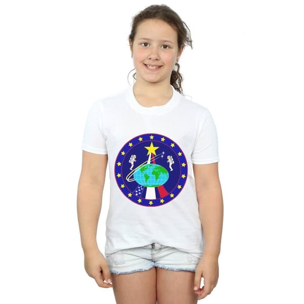 NASA Classic Globe Astronauts bomulls-T-shirt för flickor