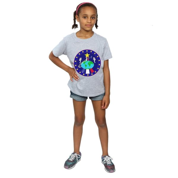 NASA Classic Globe Astronauts bomulls-T-shirt för flickor