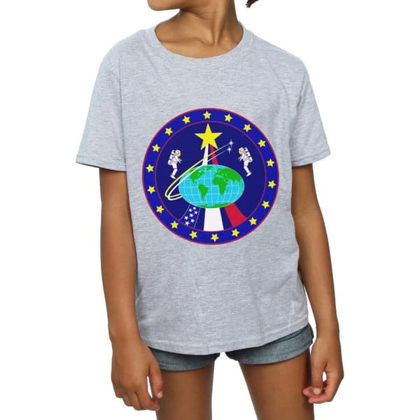 NASA Classic Globe Astronauts bomulls-T-shirt för flickor