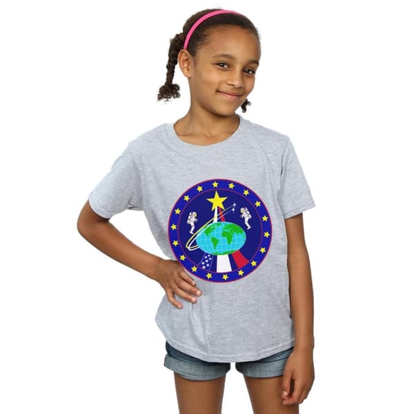 NASA Classic Globe Astronauts bomulls-T-shirt för flickor