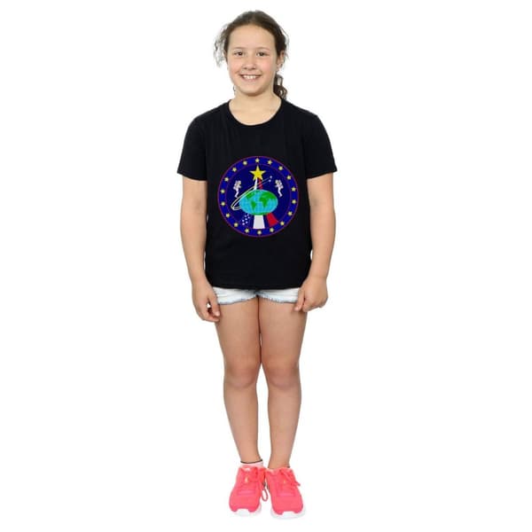 NASA Classic Globe Astronauts bomulls-T-shirt för flickor