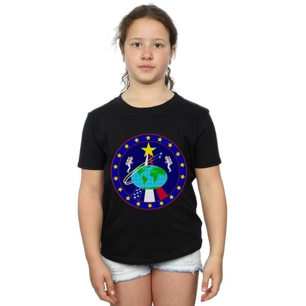 NASA Classic Globe Astronauts bomulls-T-shirt för flickor