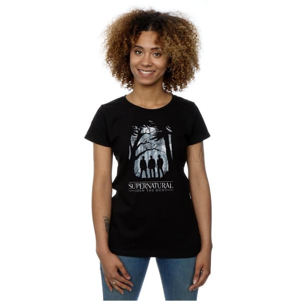 Supernatural Womens/Ladies Group Outline Cotton T-Shirt