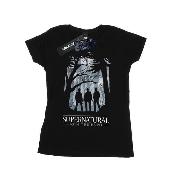Supernatural Womens/Ladies Group Outline Cotton T-Shirt