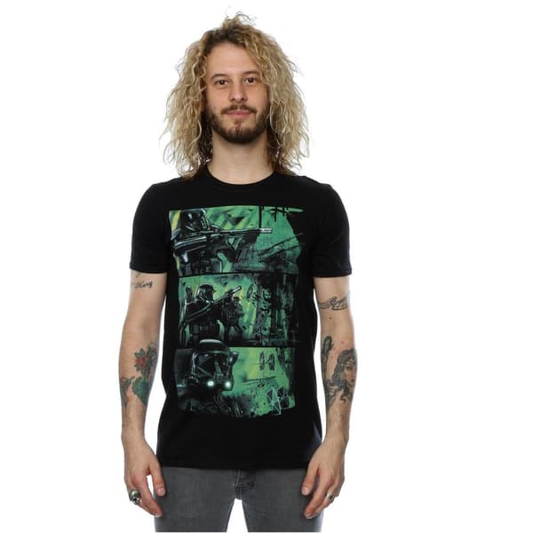 Star Wars Mens Rogue One Death Trooper Comic Strip T-Shirt