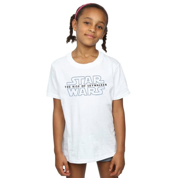 Star Wars: The Rise of Skywalker Star Wars The Rise Of Skywalker T-shirt med logotyp i bomull för flickor