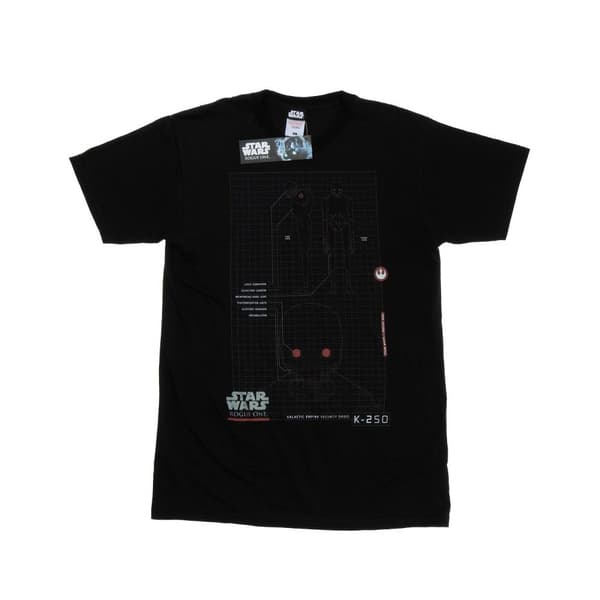 Star Wars Mens Rogue One K-2SO Schematic T-shirt